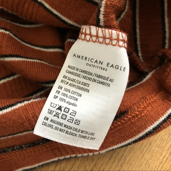 AE striped short sleeve crop top XL - Picture 7 of 7